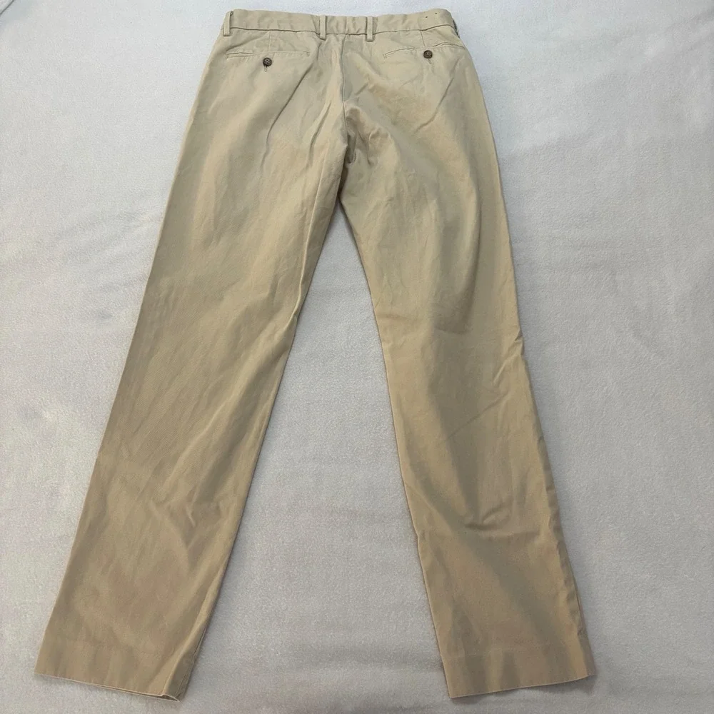 J.Crew Bowery Urban Slim Fit Khaki Chino Dress Pants Mens 32x34 Tan Cotton